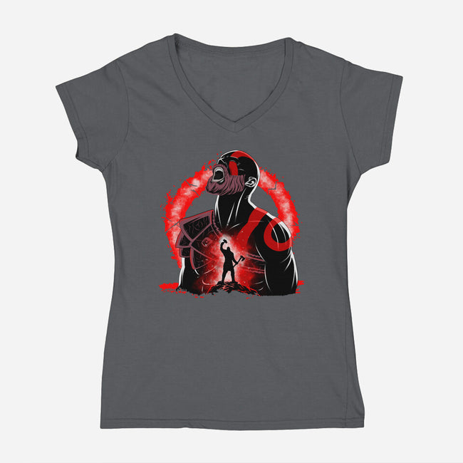 Spartan Rage-Womens-V-Neck-Tee-rmatix