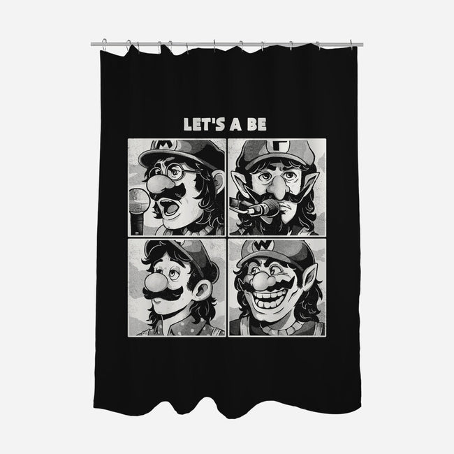 Let's A Be-None-Polyester-Shower Curtain-Arigatees
