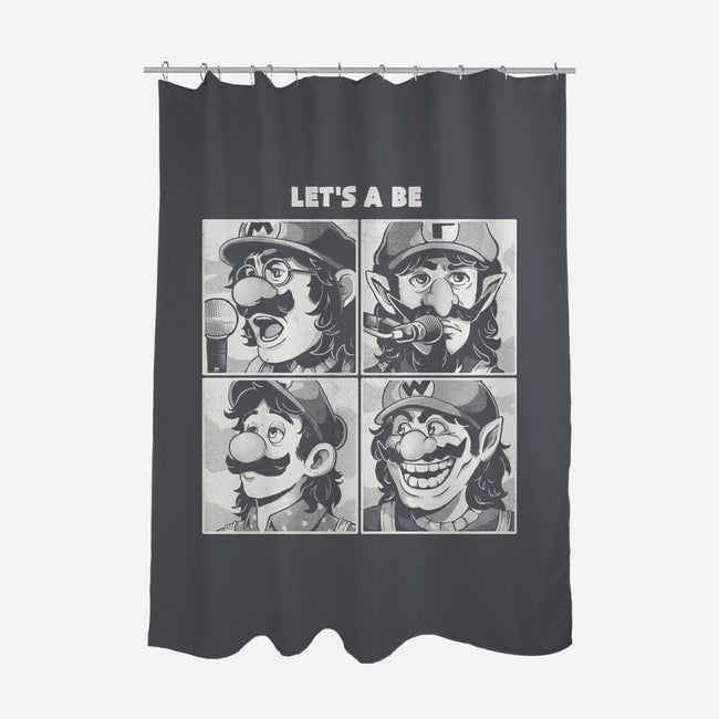 Let's A Be-None-Polyester-Shower Curtain-Arigatees