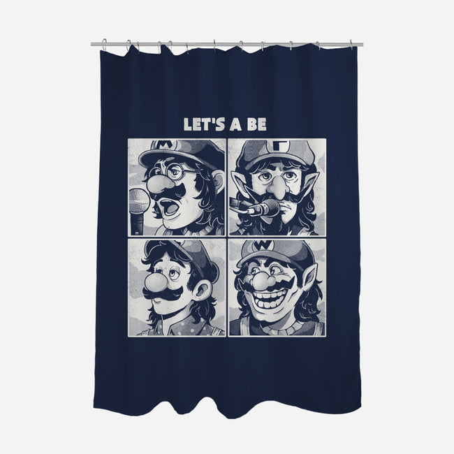 Let's A Be-None-Polyester-Shower Curtain-Arigatees