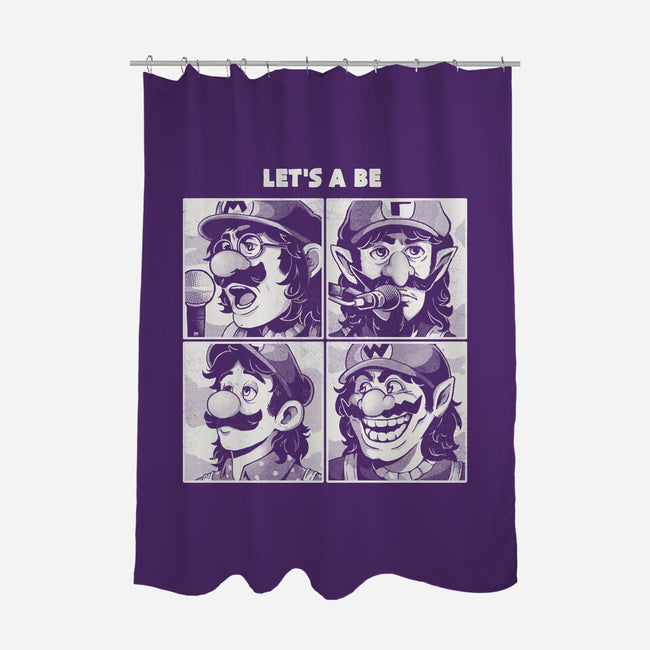 Let's A Be-None-Polyester-Shower Curtain-Arigatees