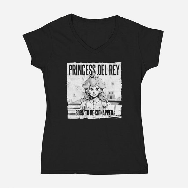 Princess Del Rey-Womens-V-Neck-Tee-Arigatees