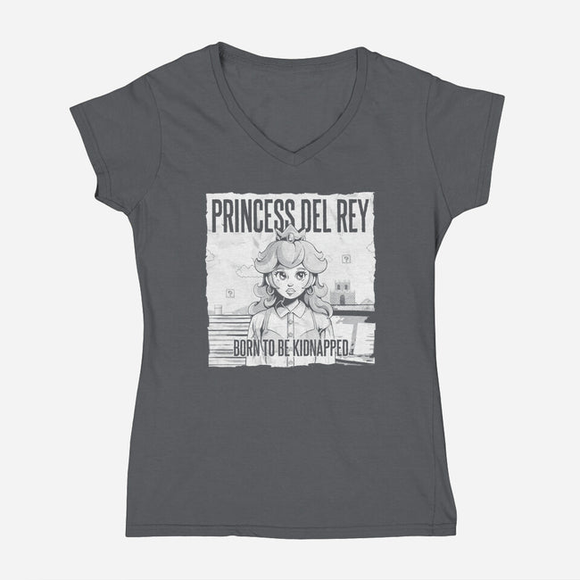 Princess Del Rey-Womens-V-Neck-Tee-Arigatees