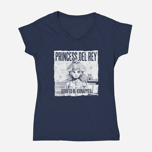 Princess Del Rey-Womens-V-Neck-Tee-Arigatees