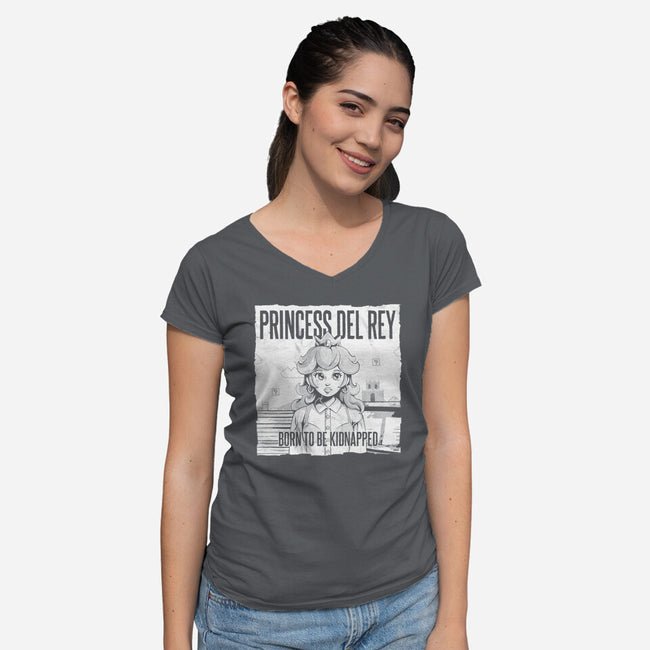 Princess Del Rey-Womens-V-Neck-Tee-Arigatees