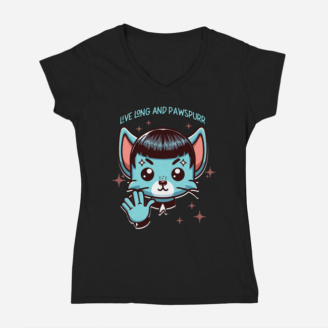 Pawspurr-Womens-V-Neck-Tee-palmstreet