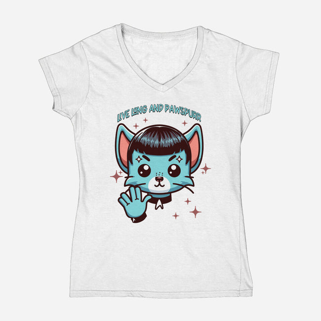 Pawspurr-Womens-V-Neck-Tee-palmstreet