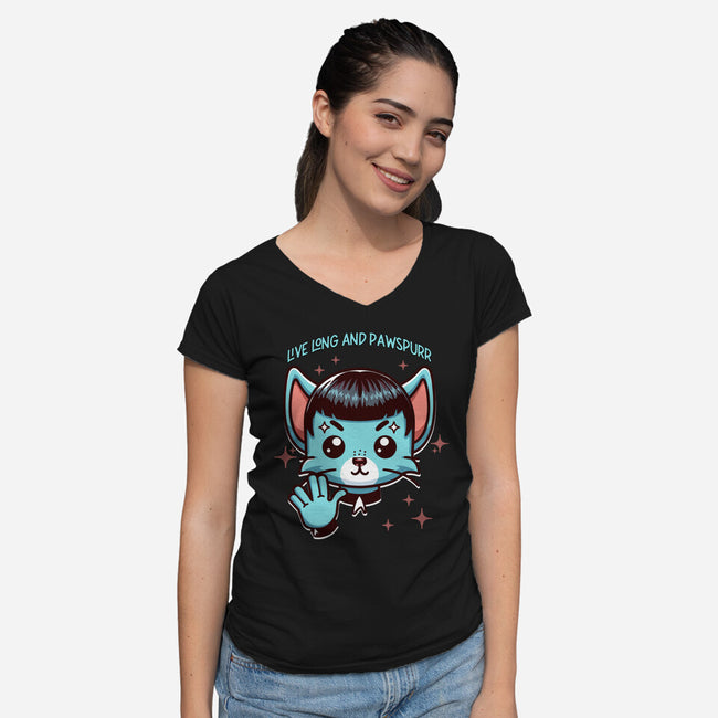 Pawspurr-Womens-V-Neck-Tee-palmstreet