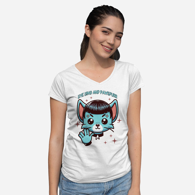 Pawspurr-Womens-V-Neck-Tee-palmstreet