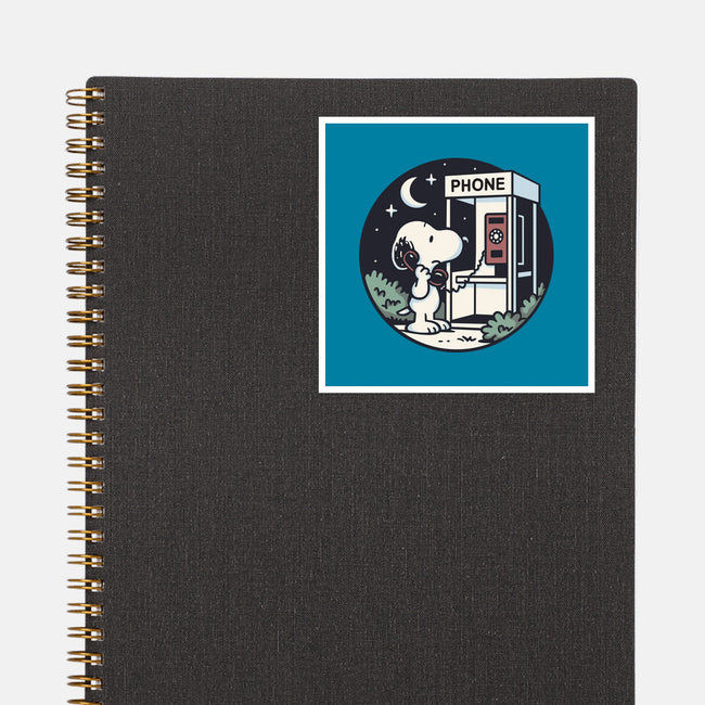 Doggy Phone Home-None-Glossy-Sticker-Xentee