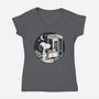 Doggy Phone Home-Womens-V-Neck-Tee-Xentee