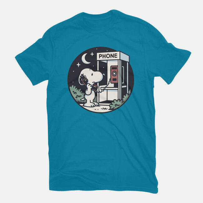 Doggy Phone Home-Unisex-Basic-Tee-Xentee