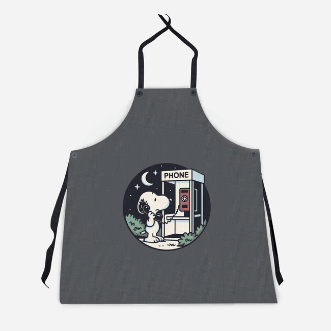 Doggy Phone Home-Unisex-Kitchen-Apron-Xentee