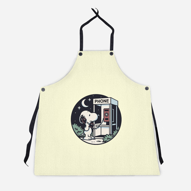 Doggy Phone Home-Unisex-Kitchen-Apron-Xentee
