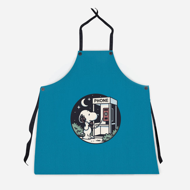 Doggy Phone Home-Unisex-Kitchen-Apron-Xentee