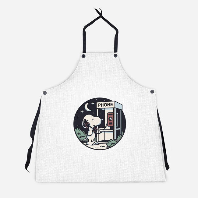 Doggy Phone Home-Unisex-Kitchen-Apron-Xentee
