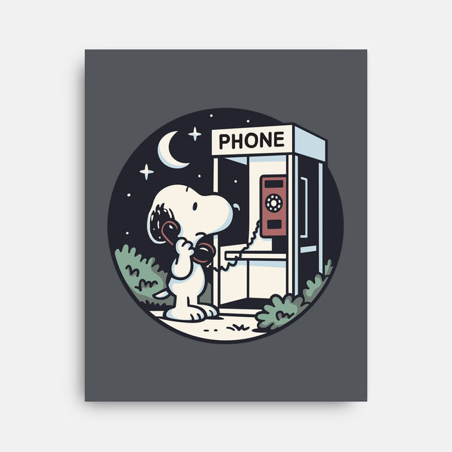 Doggy Phone Home-None-Stretched-Canvas-Xentee