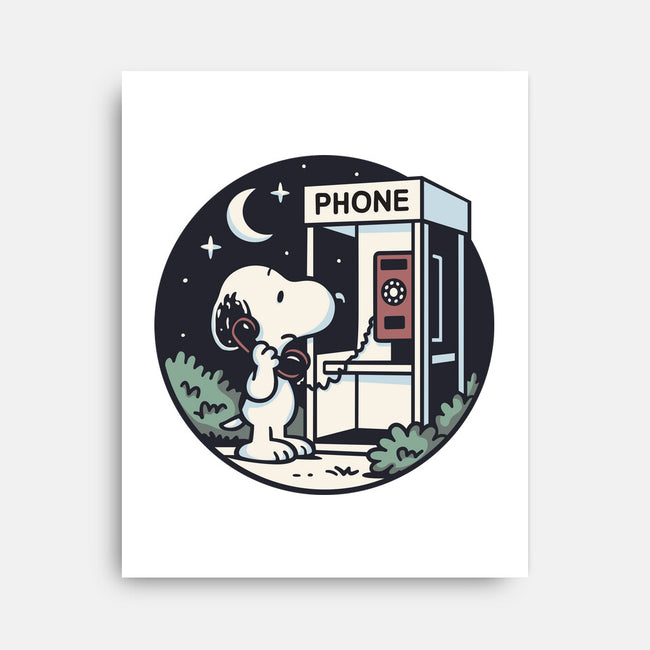 Doggy Phone Home-None-Stretched-Canvas-Xentee