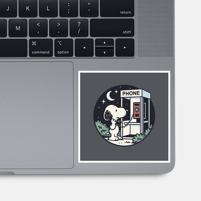 Doggy Phone Home-None-Glossy-Sticker-Xentee