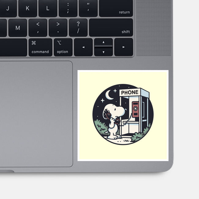 Doggy Phone Home-None-Glossy-Sticker-Xentee