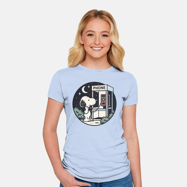 Doggy Phone Home-Womens-Fitted-Tee-Xentee