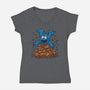 Cookie Dive-Womens-V-Neck-Tee-Xentee
