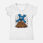 Cookie Dive-Womens-V-Neck-Tee-Xentee