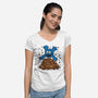 Cookie Dive-Womens-V-Neck-Tee-Xentee