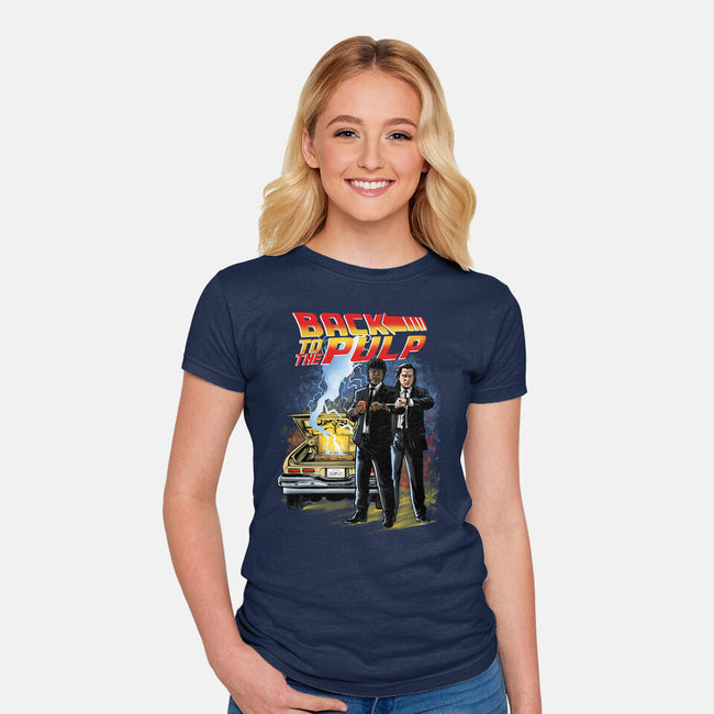 Back To The Pulp-Womens-Fitted-Tee-zascanauta