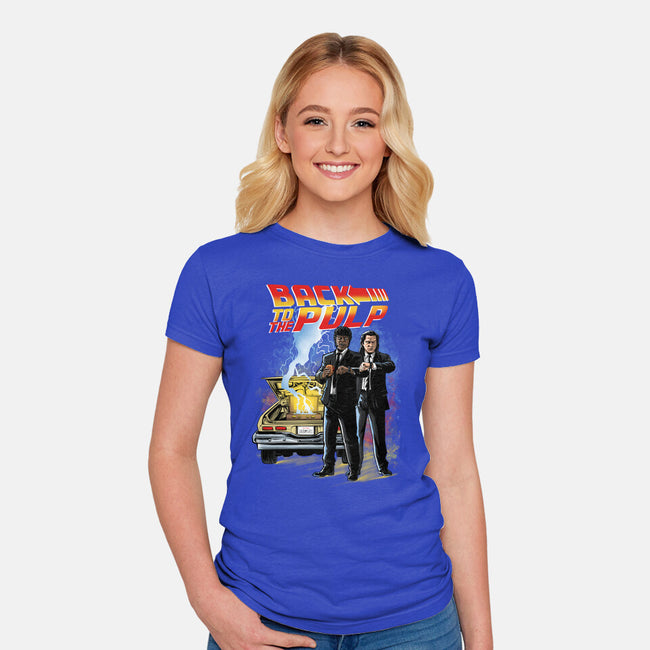 Back To The Pulp-Womens-Fitted-Tee-zascanauta