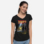 Back To The Pulp-Womens-V-Neck-Tee-zascanauta