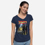 Back To The Pulp-Womens-V-Neck-Tee-zascanauta