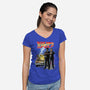 Back To The Pulp-Womens-V-Neck-Tee-zascanauta