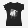Adopt A Snake-Womens-V-Neck-Tee-rocketman_art