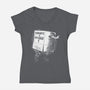 Adopt A Snake-Womens-V-Neck-Tee-rocketman_art