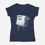 Adopt A Snake-Womens-V-Neck-Tee-rocketman_art