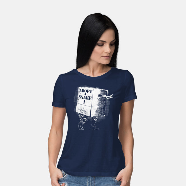 Adopt A Snake-Womens-Basic-Tee-rocketman_art