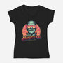 Stay Monstrous-Womens-V-Neck-Tee-glitchygorilla