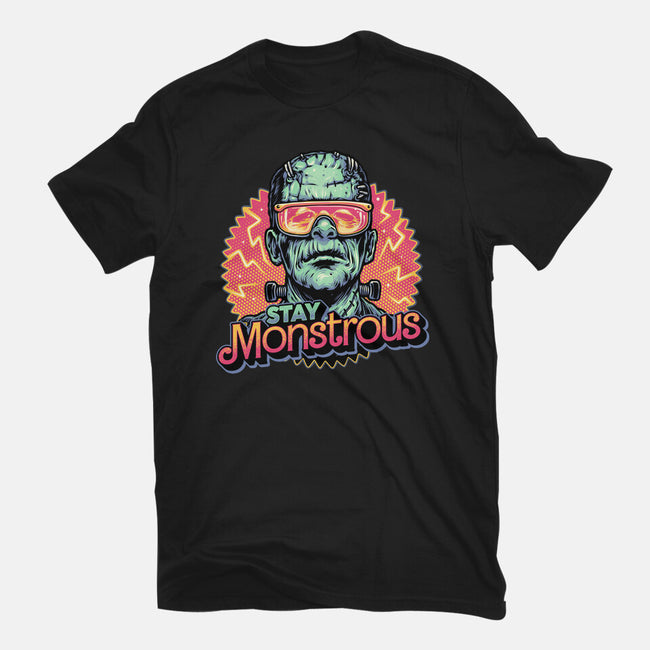 Stay Monstrous-Womens-Fitted-Tee-glitchygorilla