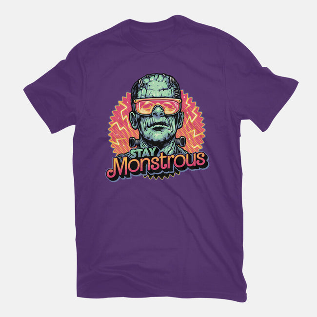 Stay Monstrous-Womens-Fitted-Tee-glitchygorilla