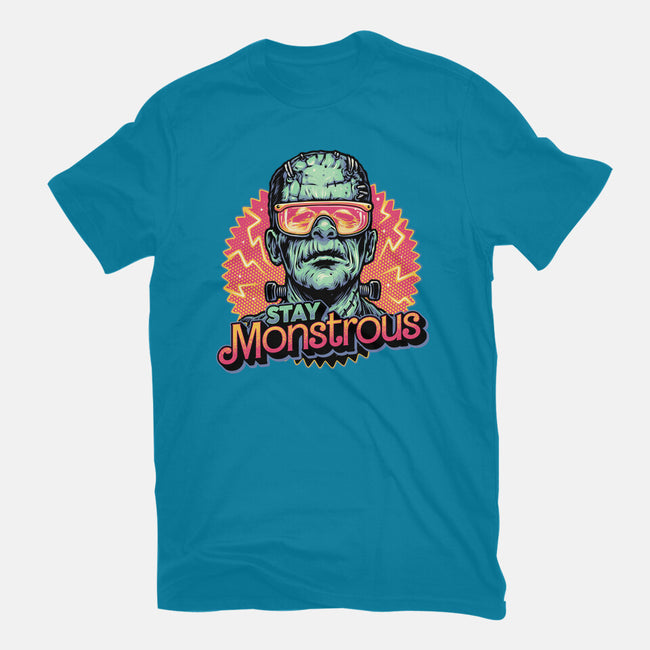 Stay Monstrous-Womens-Fitted-Tee-glitchygorilla