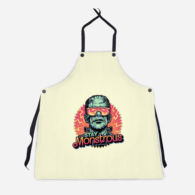 Stay Monstrous-Unisex-Kitchen-Apron-glitchygorilla
