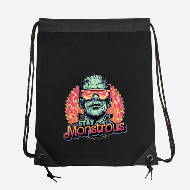 Stay Monstrous-None-Drawstring-Bag-glitchygorilla