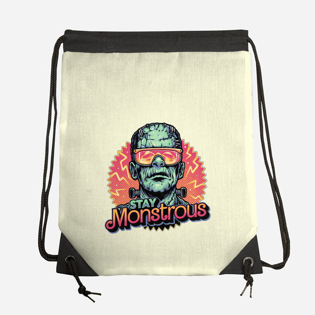 Stay Monstrous-None-Drawstring-Bag-glitchygorilla