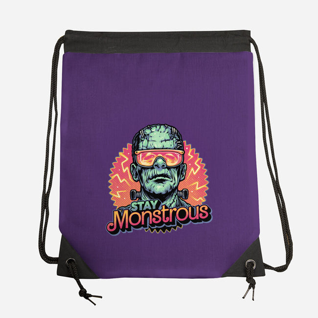 Stay Monstrous-None-Drawstring-Bag-glitchygorilla
