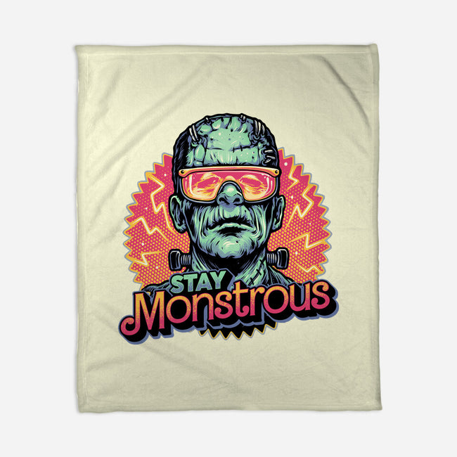 Stay Monstrous-None-Fleece-Blanket-glitchygorilla