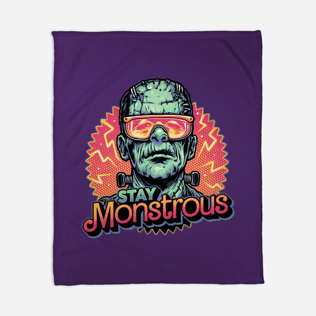 Stay Monstrous-None-Fleece-Blanket-glitchygorilla