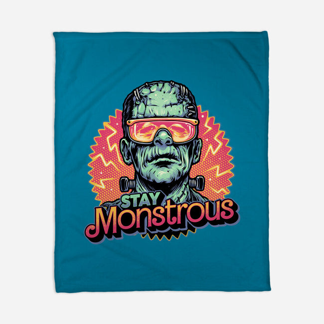 Stay Monstrous-None-Fleece-Blanket-glitchygorilla