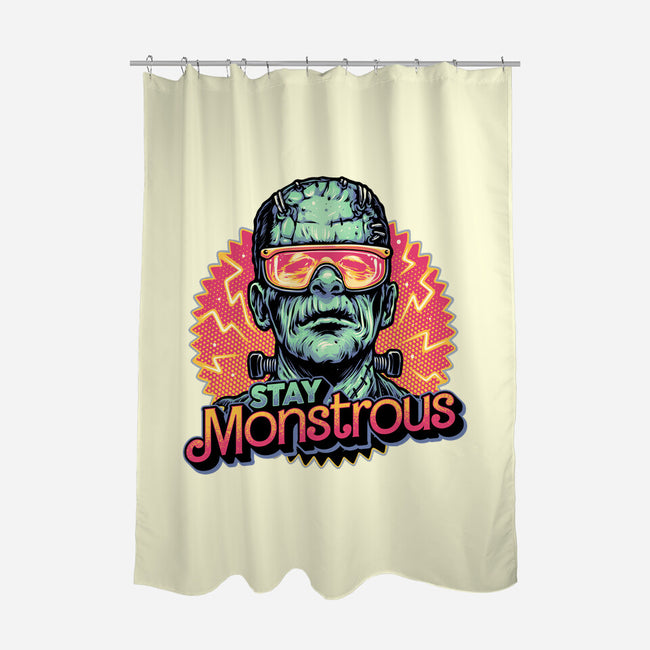 Stay Monstrous-None-Polyester-Shower Curtain-glitchygorilla