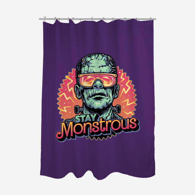 Stay Monstrous-None-Polyester-Shower Curtain-glitchygorilla